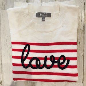 Marled Stripped Sweater, Size Med